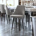 Flash Furniture BR 26" LeatherSoft Stools with Chrome Accents, 2PK SY-807-26-GY-GG